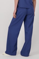 Wijde blauwe linnen broek  van Liberty Island voor Dames