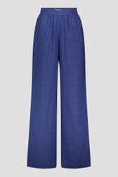 Wijde blauwe linnen broek  van Liberty Island voor Dames