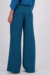 Achterkant van Wijde blauwgroene broek door D'Auvry voor Dames