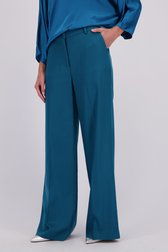 Voorkant van Wijde blauwgroene broek door D'Auvry voor Dames