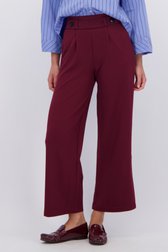 Detail van Wijde bordeaux broek door JDY voor Dames