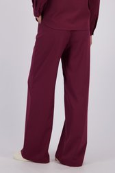 Achterkant van Wijde bordeaux broek met elastische tailleband door Liberty Island voor Dames