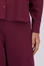 Detail van Wijde bordeaux broek met elastische tailleband door Liberty Island voor Dames