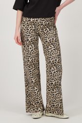 Wijde broek met animal print van Geisha voor Dames