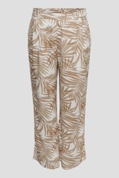 Productfoto 1 van Wijde broek met beige bladerprint door ONLY Carmakoma voor Dames
