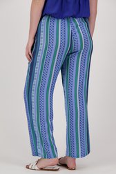 Wijde broek met blauw-groene print van Only Carmakoma voor Dames