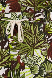 Wijde broek met groen-bruine bladerprint van Diane Laury voor Dames