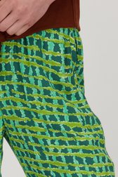 Wijde broek met groen-turquoise print  van Libelle voor Dames
