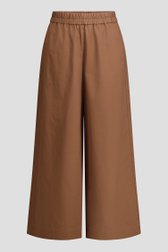 Productfoto 2 van Wijde bruine broek met elastische tailleband door Louise voor Dames