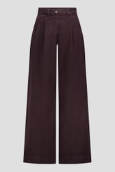 Productfoto 1 van Wijde bruine jeans met bandplooien door Liberty Island Denim voor Dames