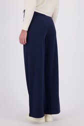 Achterkant van Wijde donkerblauwe broek met elastische tailleband door JDY voor Dames