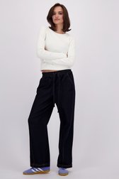 Voorkant van Wijde donkerblauwe jeans met elastische taille door JDY voor Dames