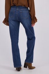 Achterkant van Wijde donkerblauwe jeans  door More & More voor Dames