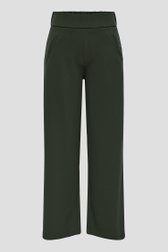 Productfoto 1 van Wijde donkergroene broek met elastische tailleband door JDY voor Dames