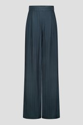 Productfoto 1 van Wijde donkergroene broek met gestreept motief door D'Auvry voor Dames