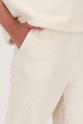 Wijde ecru broek in zacht corduroy van Liberty Island voor Dames