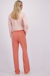 Achterkant van Wijde geklede broek - Zalmroze door Liberty Island voor Dames