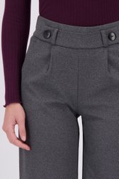 Detail van Wijde grijze gemêleerde broek door JDY voor Dames