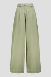 Productfoto 1 van Wijde groene jeans met bandplooien door Liberty Island Denim voor Dames