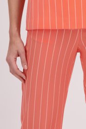 Wijde koraalroze broek met krijtstreep van D'Auvry voor Dames
