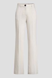 Productfoto 1 van Wijde lichtgrijze broek met strepen door D'Auvry voor Dames