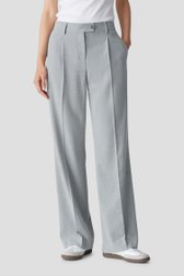 Wijde lichtgrijze broek van Opus voor Dames