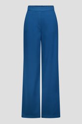 Productfoto 1 van Wijde petrolblauwe broek met elastische tailleband door Liberty Island voor Dames