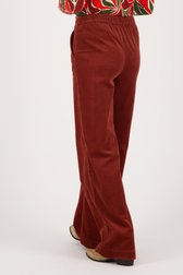 Wijde ribfluwelen broek - roestbruin van Libelle voor Dames