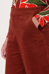 Wijde ribfluwelen broek - roestbruin van Libelle voor Dames