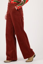 Wijde ribfluwelen broek - roestbruin van Libelle voor Dames