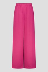 Productfoto 1 van Wijde roze broek met elastische taille door Claude Arielle voor Dames