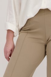 Wijde taupe broek van Only Carmakoma voor Dames