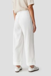 Wijde witte broek - 7/8 lengte van Opus voor Dames