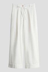 Wijde witte broek - 7/8 lengte van Opus voor Dames