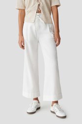 Wijde witte broek - 7/8 lengte van Opus voor Dames