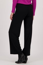 Achterkant van Wijde zwarte broek met elastische taille door Liberty Island voor Dames