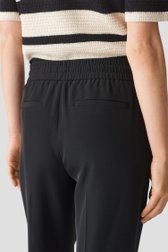 Wijde zwarte broek met elastische tailleband van Opus voor Dames
