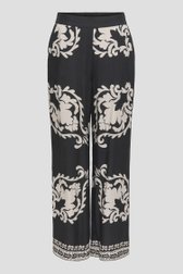 Productfoto 1 van Wijde zwarte broek met lichtbeige print door JDY voor Dames