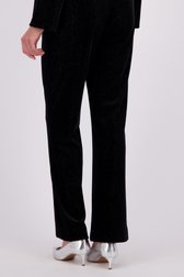 Achterkant van Wijde zwarte glitterbroek door Claude Arielle voor Dames