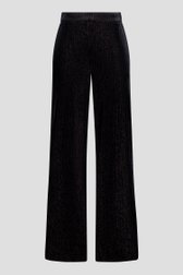 Productfoto 1 van Wijde zwarte glitterbroek door Claude Arielle voor Dames