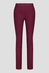 Wijnrode stretchbroek met elastische taille van Claude Arielle voor Dames