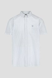 Wit-blauw gestreept hemd - regular fit van Jefferson voor Heren