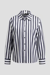 Productfoto 1 van Wit-blauw gestreepte hemdblouse door Liberty Island voor Dames