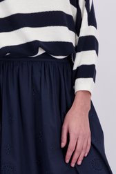 Detail van Wit-blauw gestreepte trui  door AC by Annelien Coorevits voor Dames