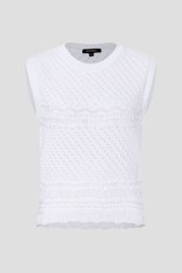 Wit gehaakt truitje zonder mouwen van More & More voor Dames