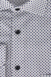 Wit hemd met blauw-bruine print - Regular fit van Dansaert Black voor Heren