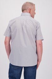 Wit hemd met blauw-rode print - Comfort fit van Dansaert Blue voor Heren