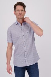 Wit hemd met blauw-rode print - Regular fit van Dansaert Blue voor Heren