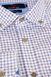 Productfoto 2 van Wit hemd met blauw-rode ruitjes - Regular fit door Dansaert Blue voor Heren