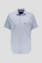 Productfoto 3 van Wit hemd met blauwe miniprint - Regular fit door Dansaert Blue voor Heren